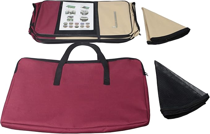 EliteField 2-Door Soft Pet Playpen (2 Year Warranty), Exercise Pen, Multiple Sizes and Colors Available for Dogs, Cats and Other Pets (62" x 62" x 36"H, Maroon+Beige)