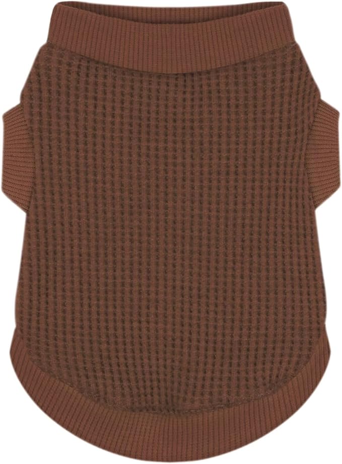 Cozy and Functional Dog Shirts for Small Puppies: Stretchable Brown Attire with Easy-On Design, Ideal for Chihuahuas and Yorkies - Enhance Comfort and Playfulness on Chill Days XX-Large