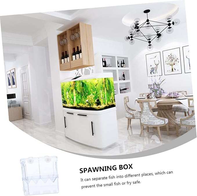 MERRYHAPY Breeding Tank Isolation Box for Fish Transparent Hatchery Suction Cups Efficient Fish Breeding Incubator for Aquariums and Shrimp Care