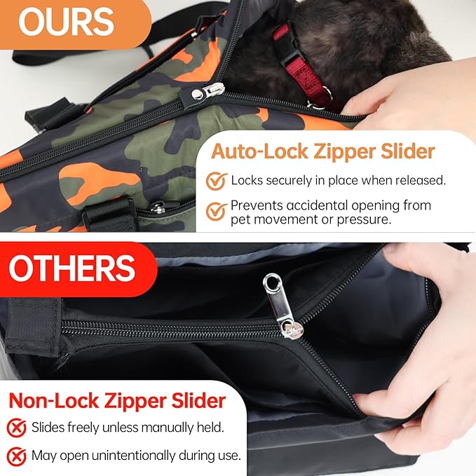Premium 10mm Padded Dog Purse Carrier for Small Dogs, Pet Tote Bag Shoulder Carrying for Dog/Cat Below 4kg/9lbs -Camouflage Green
