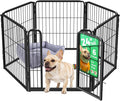 FXW Homeplus Unleashed Indoor Dog Playpen - Stress-Free and Safe Play, Heavy Duty 24 Inch 6 Panels Dog Pen for Puppy and Small Dogs, Black│Patented
