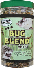 Bug Blend - Healthy High-Protein Dried Insect Treat - Crickets, Mealworms, Grasshoppers - Sugar Gliders, Hedgehogs, Squirrels, Chickens, Skunks, Opossums, Marmosets, Parrots, Birds (1.71 oz.)