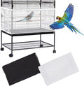 Daoeny 2Pcs Large Bird Cage Cover, Adjustable Parrot Nylon Airy Soft Mesh Net, Universal Seed Feather Catcher, Birdcage Cover Skirt Sheer Guard for Parakeet Macaw Round Square Cages