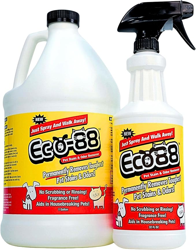 Pet Stain & Odor Remover - Starter Pack: 1 Quart + 1 Gallon