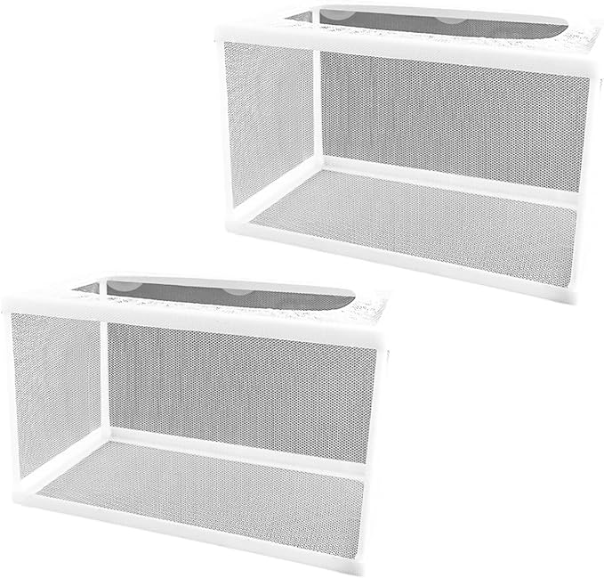 2Pcs Aquariums Breeding Tanks with Secure Suction Cup Baby Fish Insulated Net for Fry and Shrimp Spawning Hatching Spawning Box for Aquariums Baby Fish
