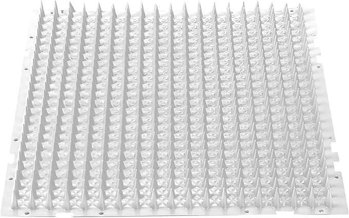 Cat Repellent Outdoor Mat Cats Dogs Plastic Bendable, Spiked Deterrent Training Repellent Pet Mats with Spikes for Indoor Outdoor Supplies, Keep Cats Out of Yard Permanently, 16 x 13 Inch (Clear)