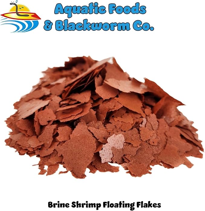 Aquatic Foods Inc. Brine Shrimp Flakes for Freshwater Cichlids, Angels, Tetras, Guppies, Marine Tangs, Butterflies, Angelfish, Anthias, Clown Fish. WL…1/4-lb Foil Pouch Bag