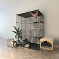 Indoor Cat Cage Enclosure DIY,Cat Playpen Catio Thick Metal Wire Kennels for 1-3 Cats Kitten Cage Detachable Patio Cat Crate （Only Cage）