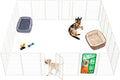 FXW Homeplus Unleashed Indoor Dog Playpen - Stress-Free and Safe Play, Heavy Duty 45 Inch 24 Panels Dog Pen for Medium and Large Dogs, White│Patented