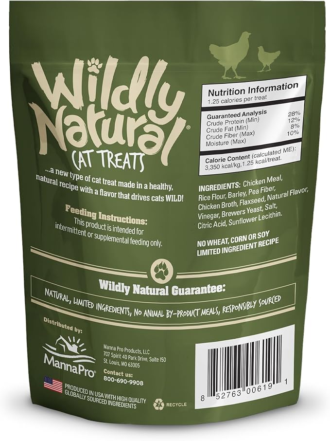 Wildly Natural Cat Treats, Chicken Flavor, 2.5 oz