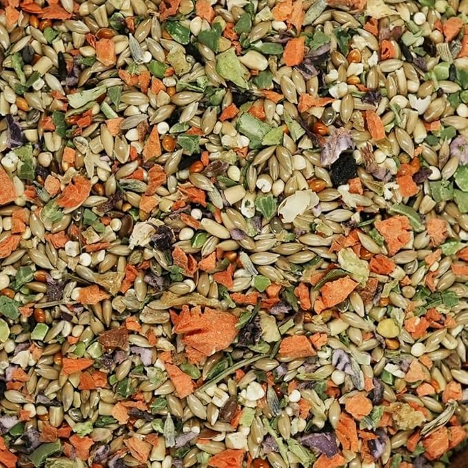 Freeze-Dried Chop & Seeds for Parakeet | Low Fat Food with Beta-Carotenoids, Calcium & Iodine | All Natural for Budgies & Small Parrots | Feather & Bone Health (2 lbs)
