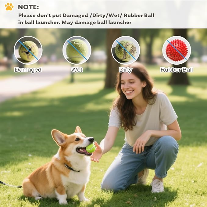 Dollate Automatic Ball Launcher for Small Dogs,Interactive Toys Dog Ball Thrower Machine with 10-30Ft 3 Launching Distance,Indoor & Outdoor with 15 Mini Tennis Balls (2 inch),Green