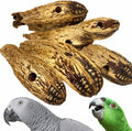 Bonka Bird Toys 3410 Pk6 Drilled Mahogany Pods Foot Talon Craft Part Parrot Toys, Amazon, African Greys, Eclectus, and Similar Breeds