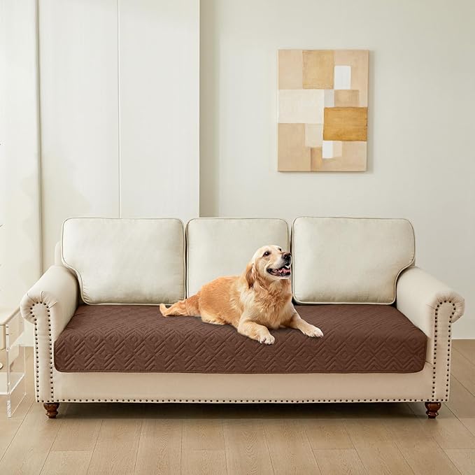 hyha Waterproof Dog Blanket, Soft Pet Bed Blankets, Waterproof Sofa Couch Cover for Dogs Washable, Reversible Pet Couch Covers for Sofa Furniture (30x90 Inch, Brown/Chocolate)
