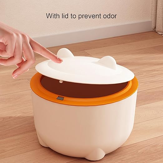 Diydeg Cat Litter Trash Can, Enclosed Design Cat Waste Trash Can with Press Type Lid, Multipurpose Dog Poop Pet Garbage Disposal Diaper Waste Station for Cats, Dogs, Rabbits