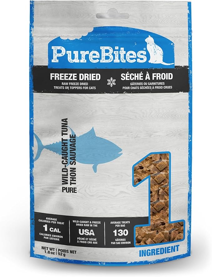 PureBites Tuna Freeze Dried Cat Treats, 1.8 oz | 52G - Super Value Size