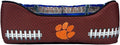 NCAA Clemson Tigers Stadium Dog Bed, Pet Pillow Bed for Dogs, Sporty Football Dog Bed and Lounge Cushion