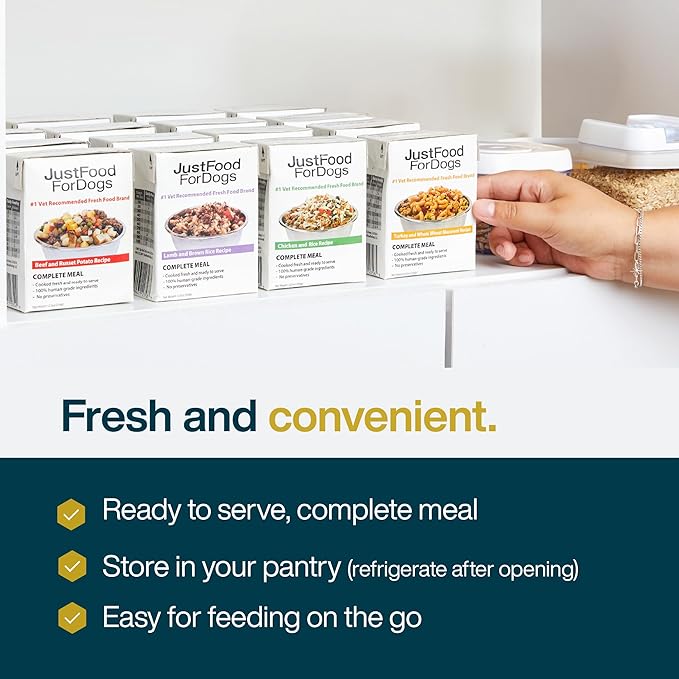 JustFoodForDogs Pantry Fresh Wet Dog Food Complete Meal or Dog Food Topper, Turkey & Whole Wheat Macaroni Human Grade Dog Food Recipe - 12.5 oz (Pack of 12)