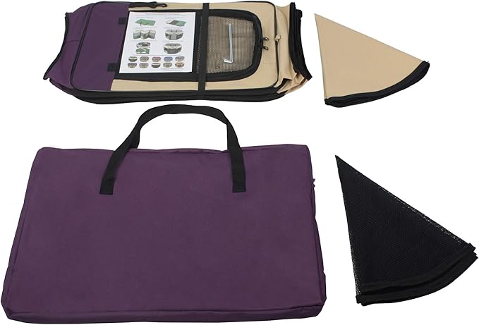 EliteField 2-Door Soft Pet Playpen (2 Year Warranty), Exercise Pen, Multiple Sizes and Colors Available for Dogs, Cats and Other Pets (36" x 36" x 24"H, Purple+Beige)