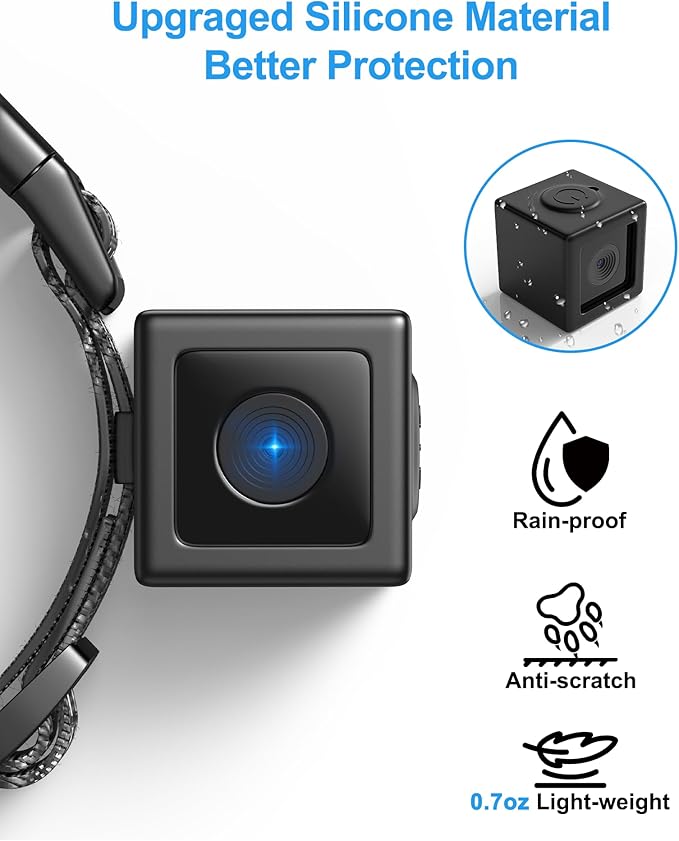 Cat Collar Camera Pet POV Cam with 1080P HD Video Recording,NO APP, NO Wi-Fi Needed, Small Dog Camera Collar