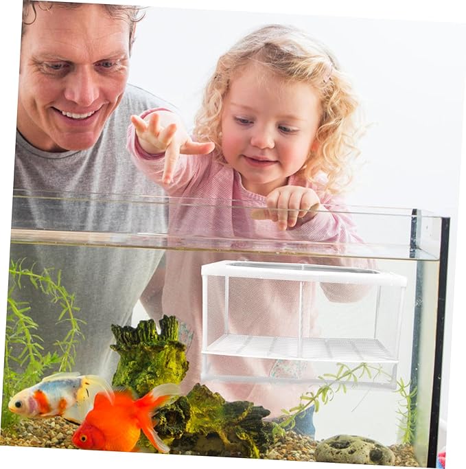 BESPORTBLE 2pcs Aquarium Fish Breeding Box with Isolation Net and Suction Cups Durable Hatchery for Shrimp and Fish Incubator to Protect Fry and Enhance Survival Rate
