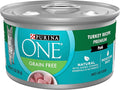 Purina ONE Natural, High Protein, Grain Free Wet Cat Food Pate, Turkey Recipe - (Pack of 24) 3 oz. Pull-Top Cans