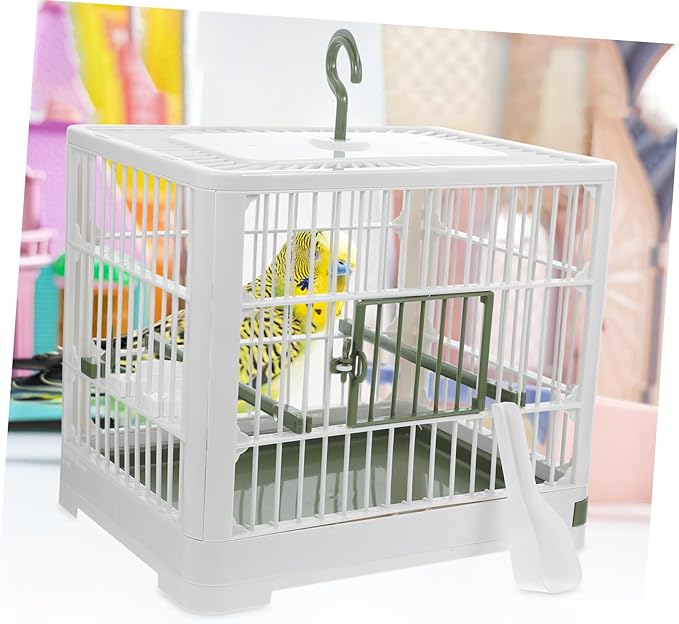 Toyvian Foldable Bird Carrier for Small Birds Lightweight Travel Cage with Ventilated Design Removable Tray for Parakeets Cockatiels and Parrots