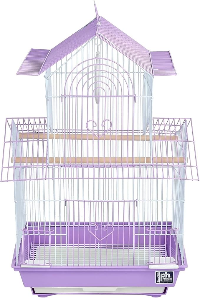 Bird Cage Spacious & Durable - Natural Wood Accents - Comfortable Habitat for Parakeets & Canaries