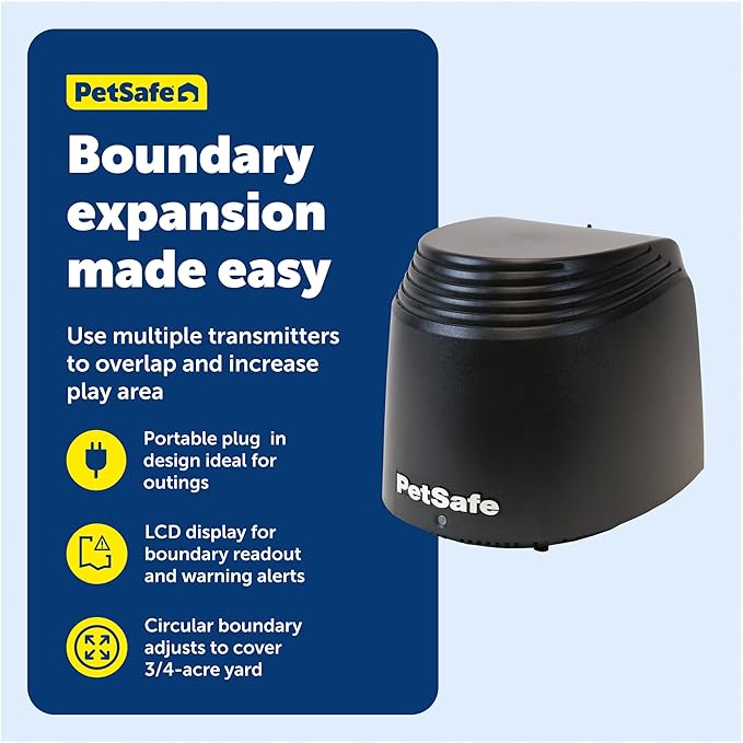 PetSafe Stay & Play Compact Wireless Fence Extra Transmitter Only - Adds Up to 3/4 Acre to Stay & Play Wireless Fence or Pet Containment System