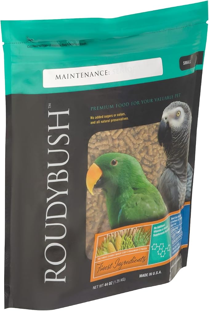 RoudyBush Senior Bird Diet, Small, 44-Ounce, Yellow, 2.75 Pound (Pack of 1)
