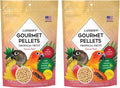 LAFEBER'S Tropical Fruit Gourmet Pellets Pet Bird Food, No Added Sugar, Made with Non-GMO and Human-Grade Ingredients for Conures (1.25 Ib Pack of 2)