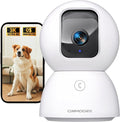 3K 5G Wi-Fi Security Camera Indoor, Backup Battery for Power Outage Protection, Free AI Tracking Facial ID, 5MP Pet/Dog Camera w/ Speaker & Phone App, PTZ Baby Monitor, 0-Glow Night Vision, 2-Way Talk