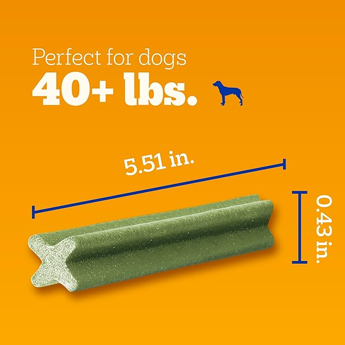 Pedigree Dentastix Dog Dental Treats, Large Breed Dog Treats, Fresh Flavor, 1.87 lb. Bag (36 Treats Total)