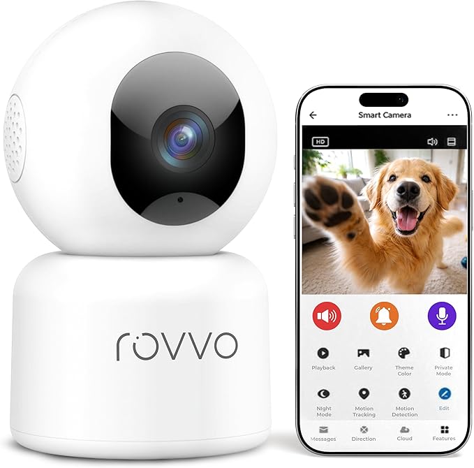 Pet Vision 360 – Smart Indoor Pet Camera with Pan & Tilt View, 1080p HD, Auto Motion Tracking, Two-Way Audio, Night Vision & App Control.