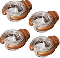 4 Pieces Bird Water Dispenser Decoration for Outside Sturdy Yard Transparent Multifunctional Professional Food Bowl Accessory, Brown