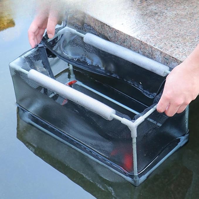 Aquarium Separation Net Breeding Box Pp Frame Multifunctional Nylon Mesh for Fish Spawn Hatchery Lightweight Accessories, 62x32x32cm