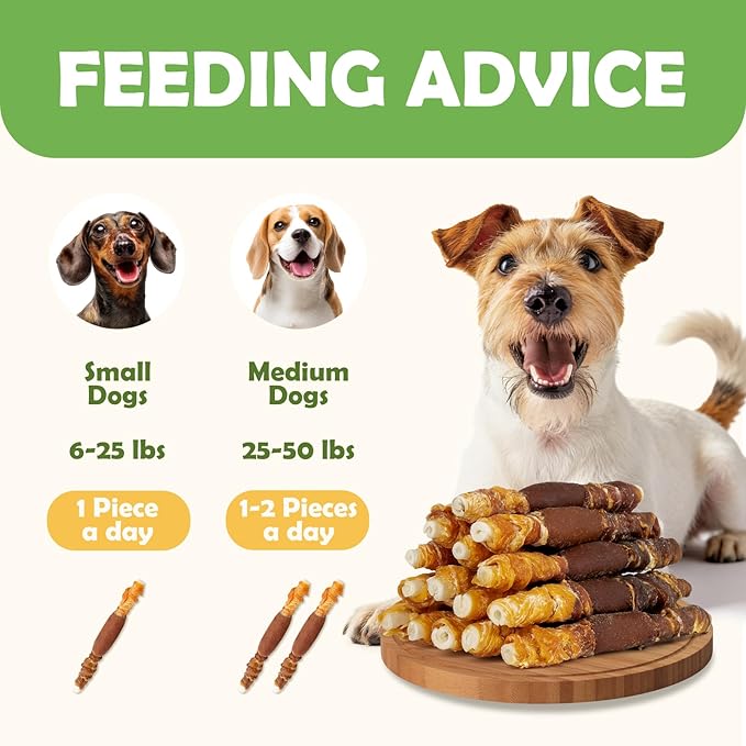 MON2SUN Dog Treats, Triple Flavor 5 Inch Chicken Liver Duck and Chicken Wrapped Rawhide Snacks for Small and Medium Dogs, 21.16 Oz (30 Count-Pack of 1)