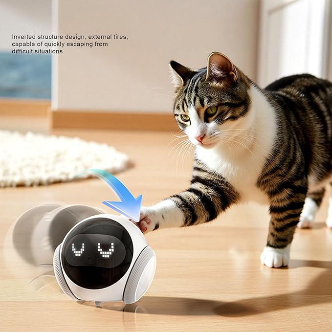 Moving Pet Camera with, 1080P Auto Follow Robot Camera for Dogs and Cats, 2 Way Audio, Night Vision, Pet Cameras Baby Monitor for Home Security, App Control