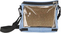 Bird Carrier Bag,Portable Travel pet Hamster Bag,Transparent Lightweight Breathable Parrot Travel Cage for Cockatiels Parakeets Small Bird Rat Guinea Pig Squirrel Carrier (Blue)