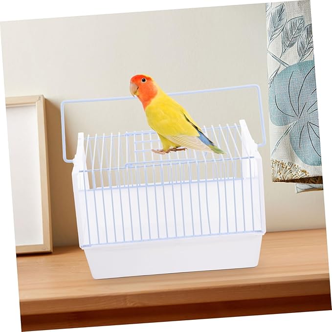 Yardwe 1set Portable Bird Carrier Cage for Travel Compact Bird Cage for Parrots Budgies Lightweight Design Handle for and Security