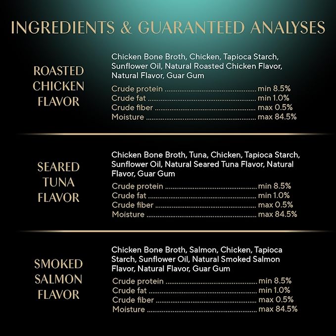 Sheba Premium Puree Cat Treats Lickable Roasted Chicken Flavor, Smoked Salmon Flavor, and Seared Tuna Flavor, 0.49 oz. Tubes, 48 Count