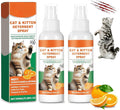 Cat Deterrent Spray, Safe Natural Cat Deterrent Outdoor, Cat Pee Deterrent Spray Indoor for Urine Marking Furniture, Humane Effective Training Aid Anti-Scratch for Cats and Kittens, 2PCS