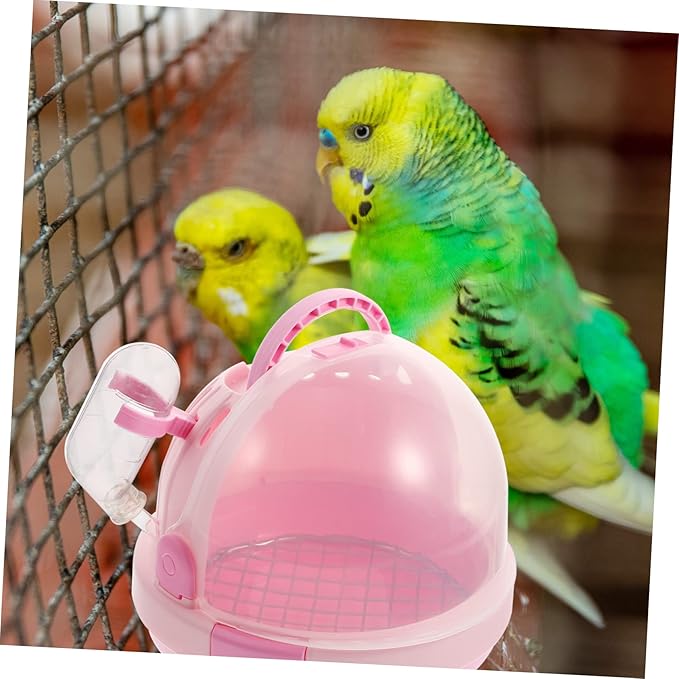 SUPVOX 1Set Portable Outdoor Bird Carrying Cage for Parrots and Birds Carrier with Space and Galvanized Mesh Pad for Pet Travel
