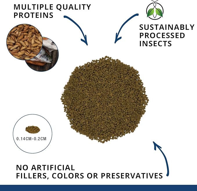 Fluval Bug Bites Tropical Fish Food, Large Granules for Medium to Large Sized Fish, 3.74 lb., A6597, Brown