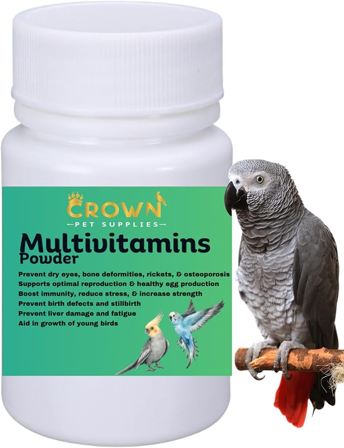 Multivitamin Powder for Birds – Ultimate Vitamin Formula for Racing & Breeding – Supports Growth, Bone Strength, Reproductive Health & Feather Health - Promotes Peak Performance & Well-Being 50g