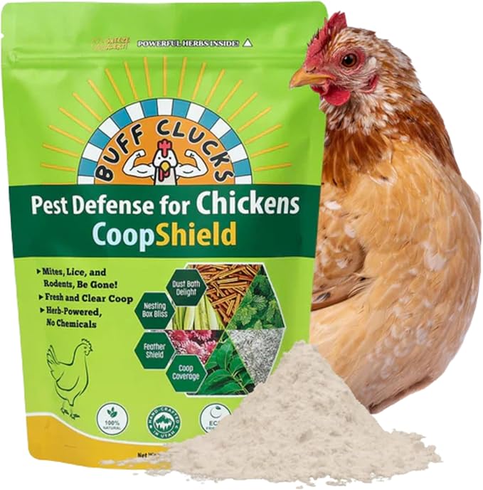 Coop-Care Bundle – Herb Treat Mix 8 oz & CoopShield Natural + DE Powder | Aromatic Forage Herbs for Chickens for Nesting Boxes & Runs