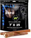 Kopo Dog Bully Sticks 7 inch - Regular Size, 25 Pack - Chew Sticks - 100% All Natural Beef Pizzle, One Ingredient Treats - More Protein Than Collagen Sticks - Long Lasting Dog Treats