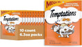Temptations Cat Treats, Classic Crunchy and Soft Cat Treats, Tantalizing Turkey Flavor, 6.3 oz. Pouch (Pack of 10)