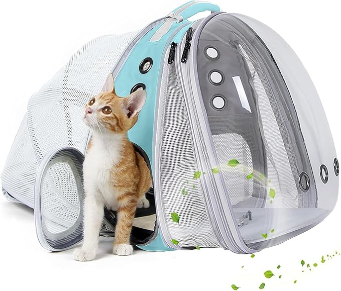Bird Carrier Backpack, Portable Pet Travel Cage, Transport Bag for Parrots, Small Birds (Green, DE)
