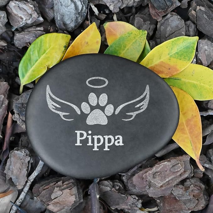 Pet Loss Gifts - Personalized Pet Memorial Stones - Dog Memorial Stone - Pet Remembrance Gifts - Pet Memorial Gifts - Loss Dog Sympathy Gifts - Cat Memorial Gifts - Dog Memorial Gifts